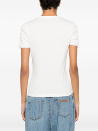 MIU MIU Miu Miu Women Logo Cotton T-Shirt