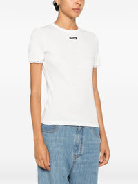 MIU MIU Miu Miu Women Logo Cotton T-Shirt