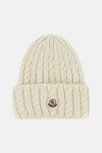 Moncler Women Cable-Knit Wool Beanie
