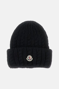 Moncler Women Cable-Knit Wool Beanie