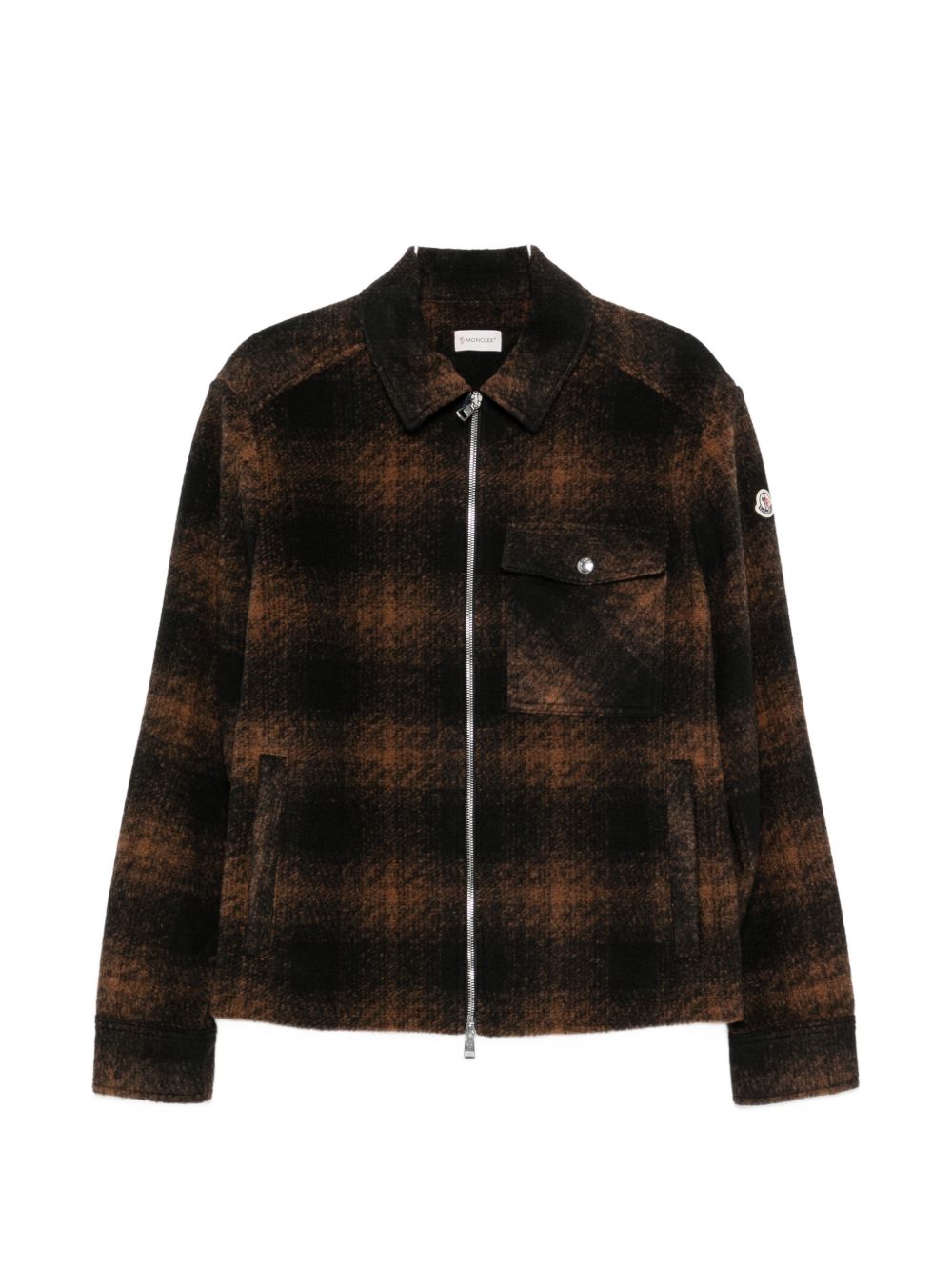 Moncler Men Checked Wool Blend Jacket