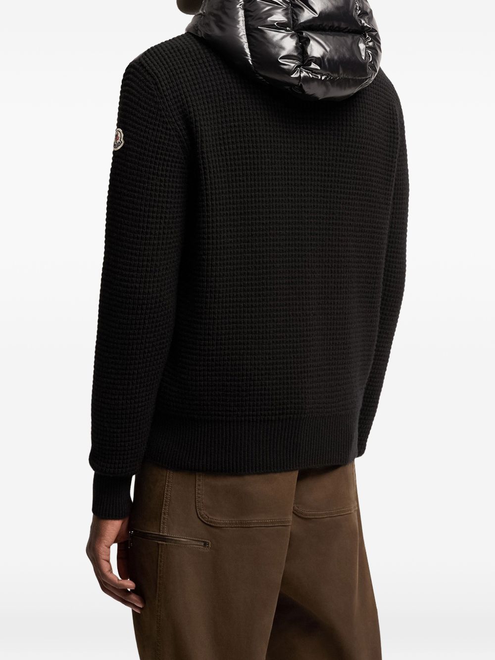 Moncler Men Wool And Nylon Padded Cardigan