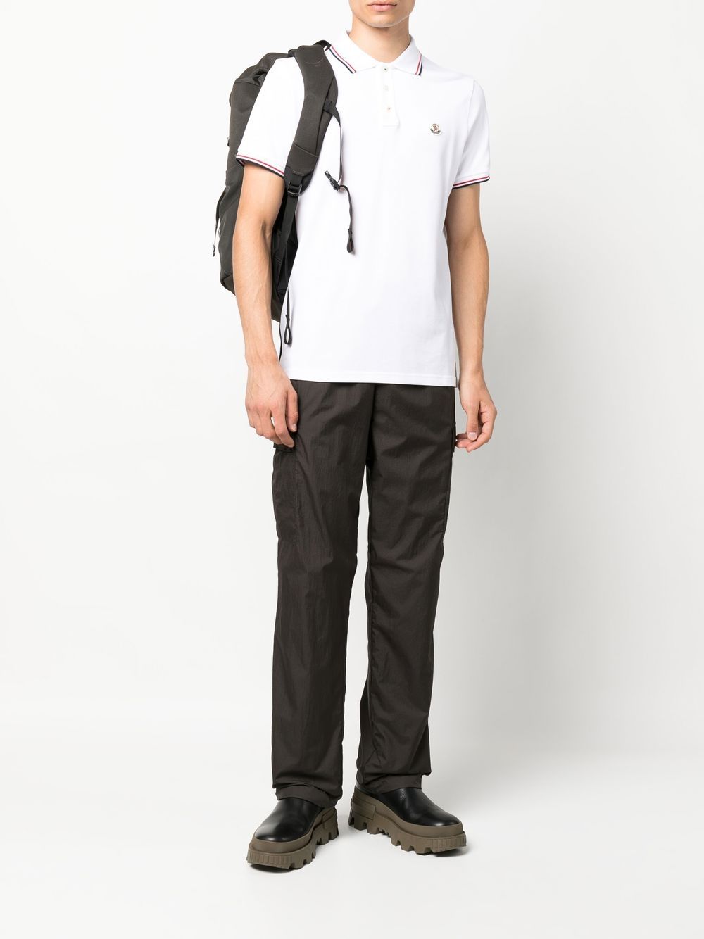 Moncler Men Logo Cotton Polo Shirt