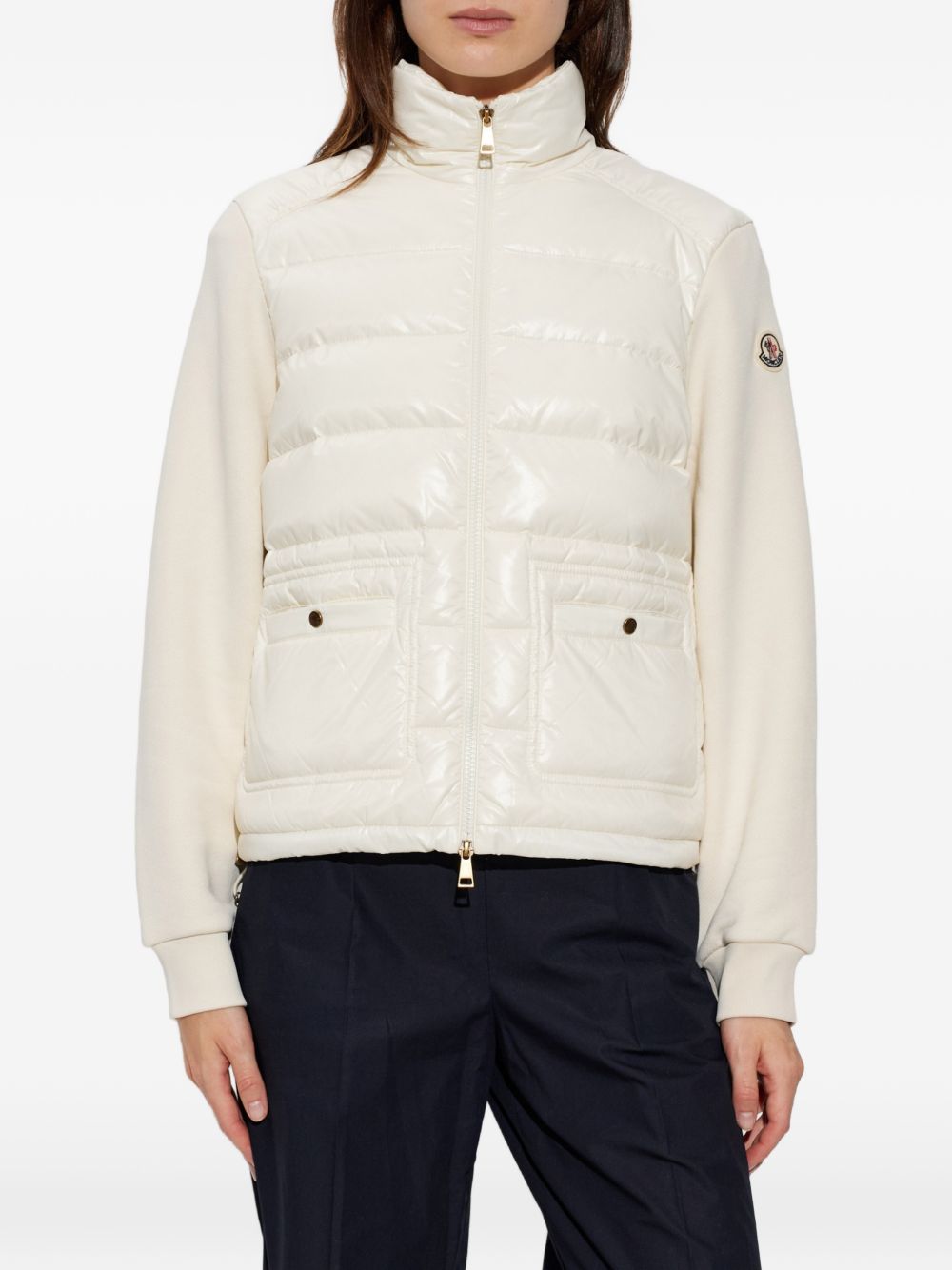 Moncler Women Wool And Nylon Padded Cardigan