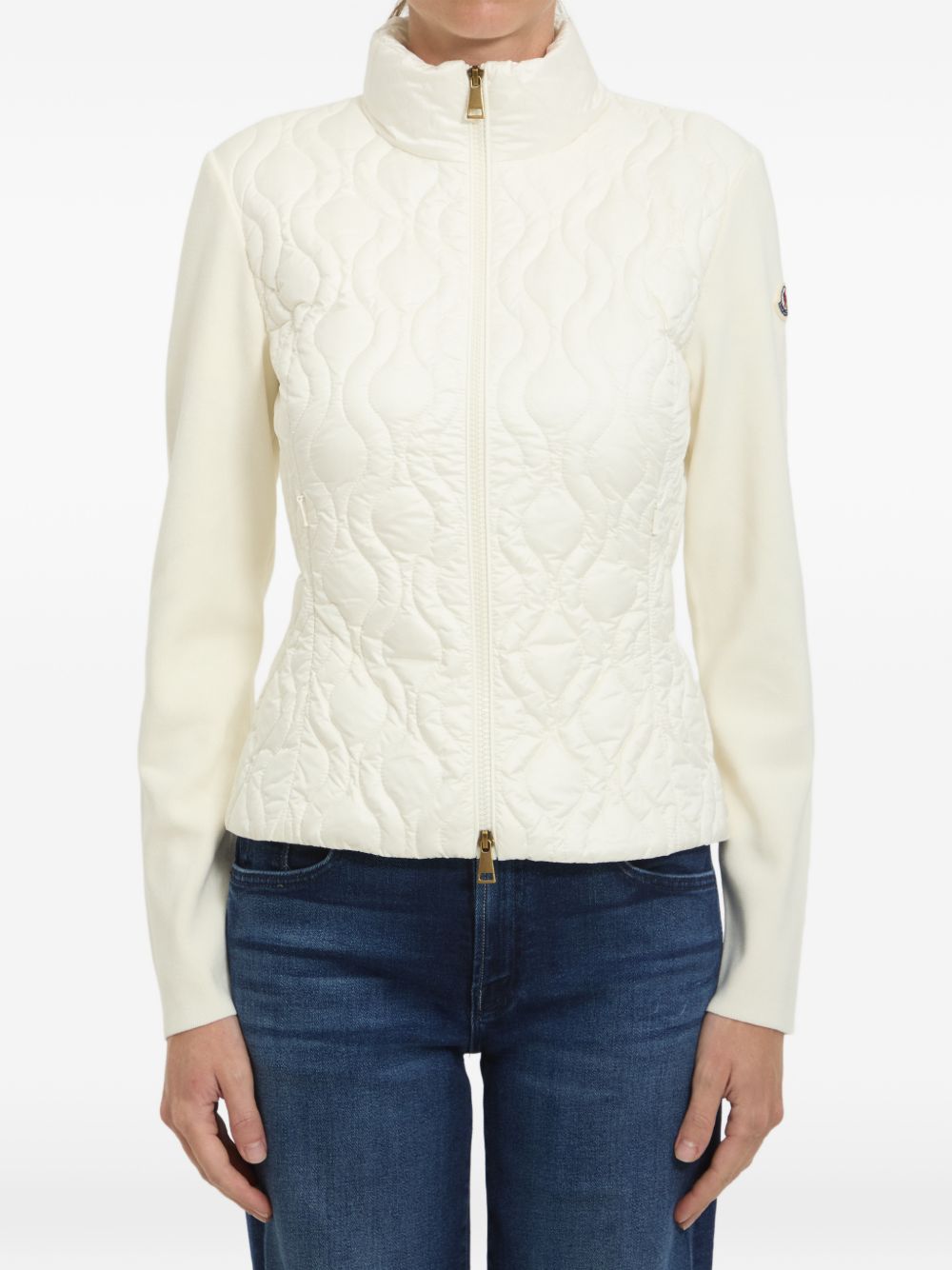 MONCLER Moncler Women Wool And Nylon Padded Cardigan