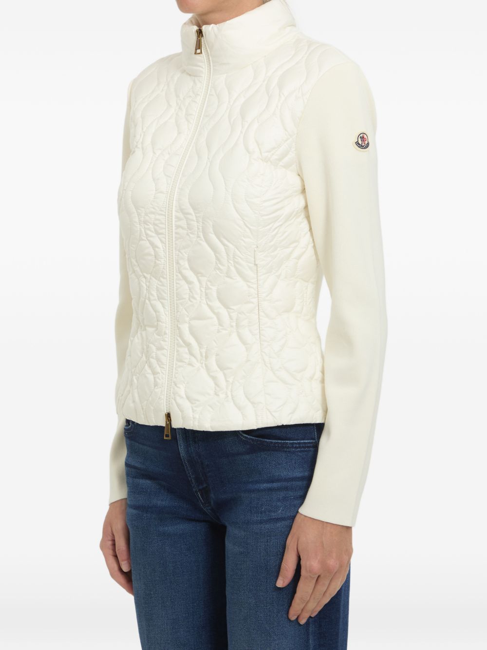 MONCLER Moncler Women Wool And Nylon Padded Cardigan