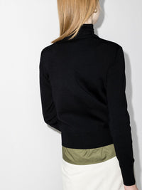 Moncler Women Wool And Nylon Padded Cardigan