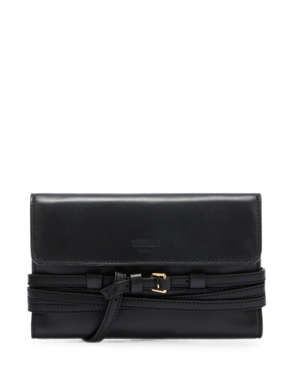 Moschino Women Tie Me Leather Wallet