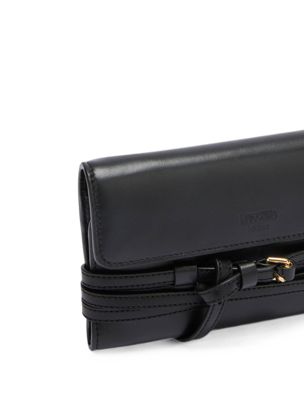 Moschino Women Tie Me Leather Wallet