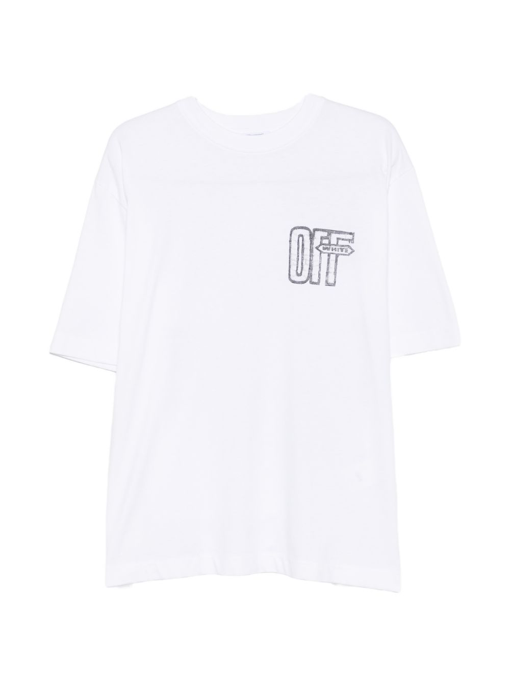 Off-White Men Motion Arrow Skate Cotton T-Shirt