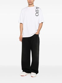 Off-White Men Vertical Bookish Skate Cotton T-Shirt