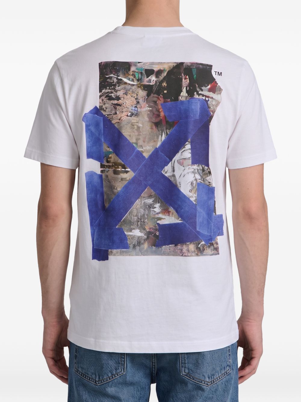 Off-White Men Bacco Arrow Skate Cotton T-Shirt
