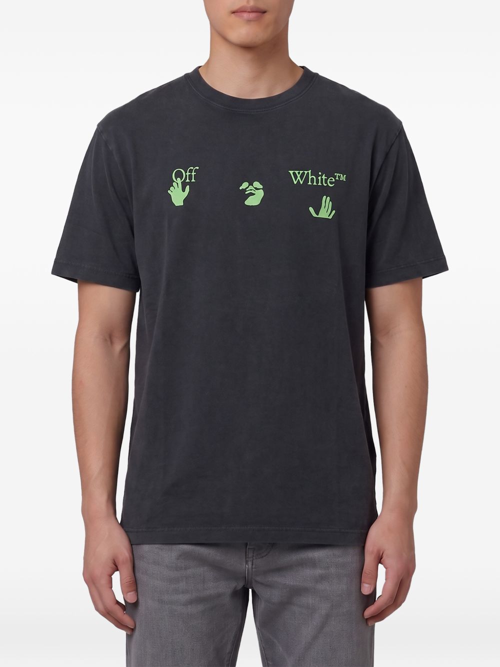 Off-White Men Bacco Arrow Skate Cotton T-Shirt