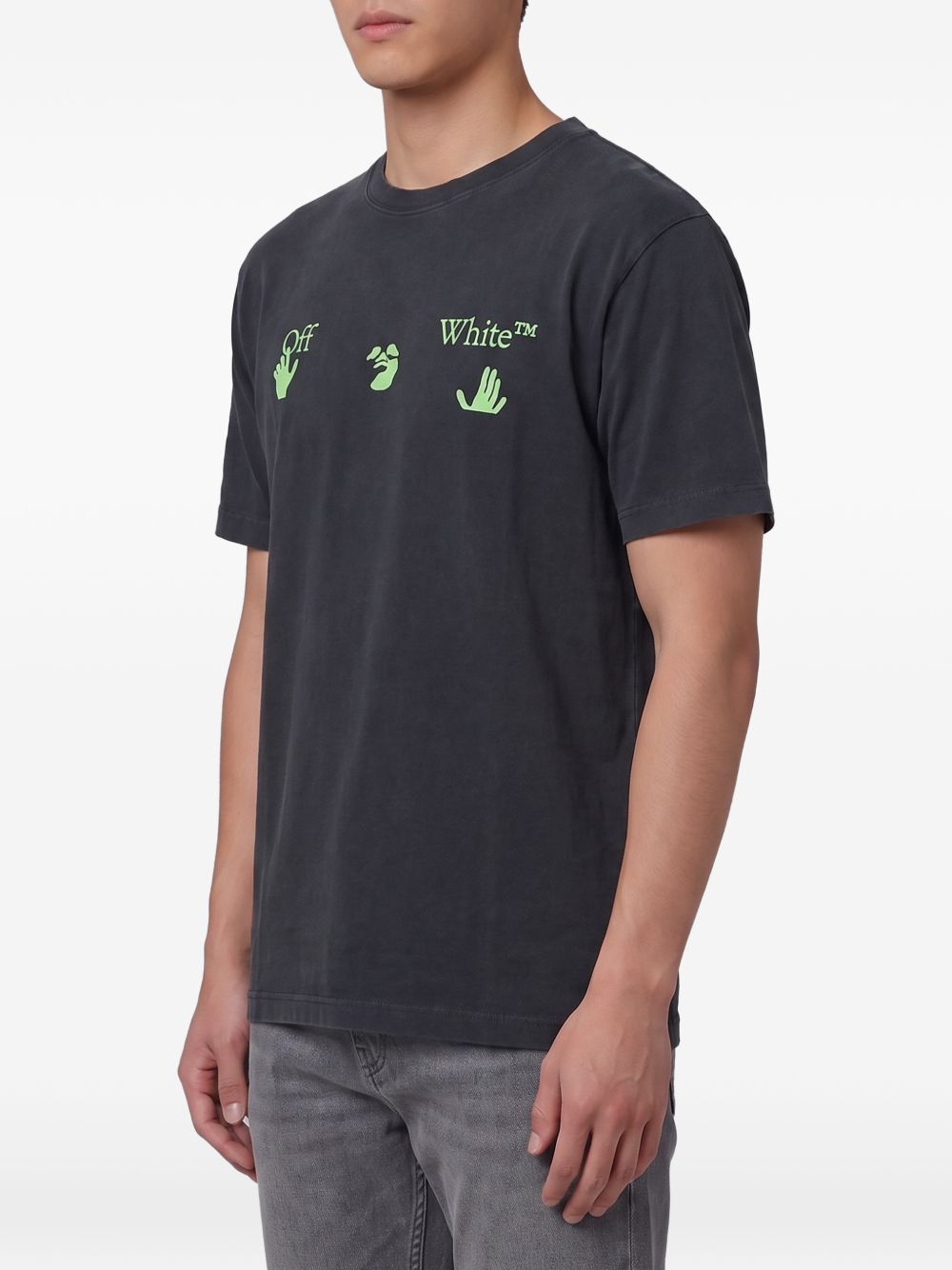 Off-White Men Bacco Arrow Skate Cotton T-Shirt
