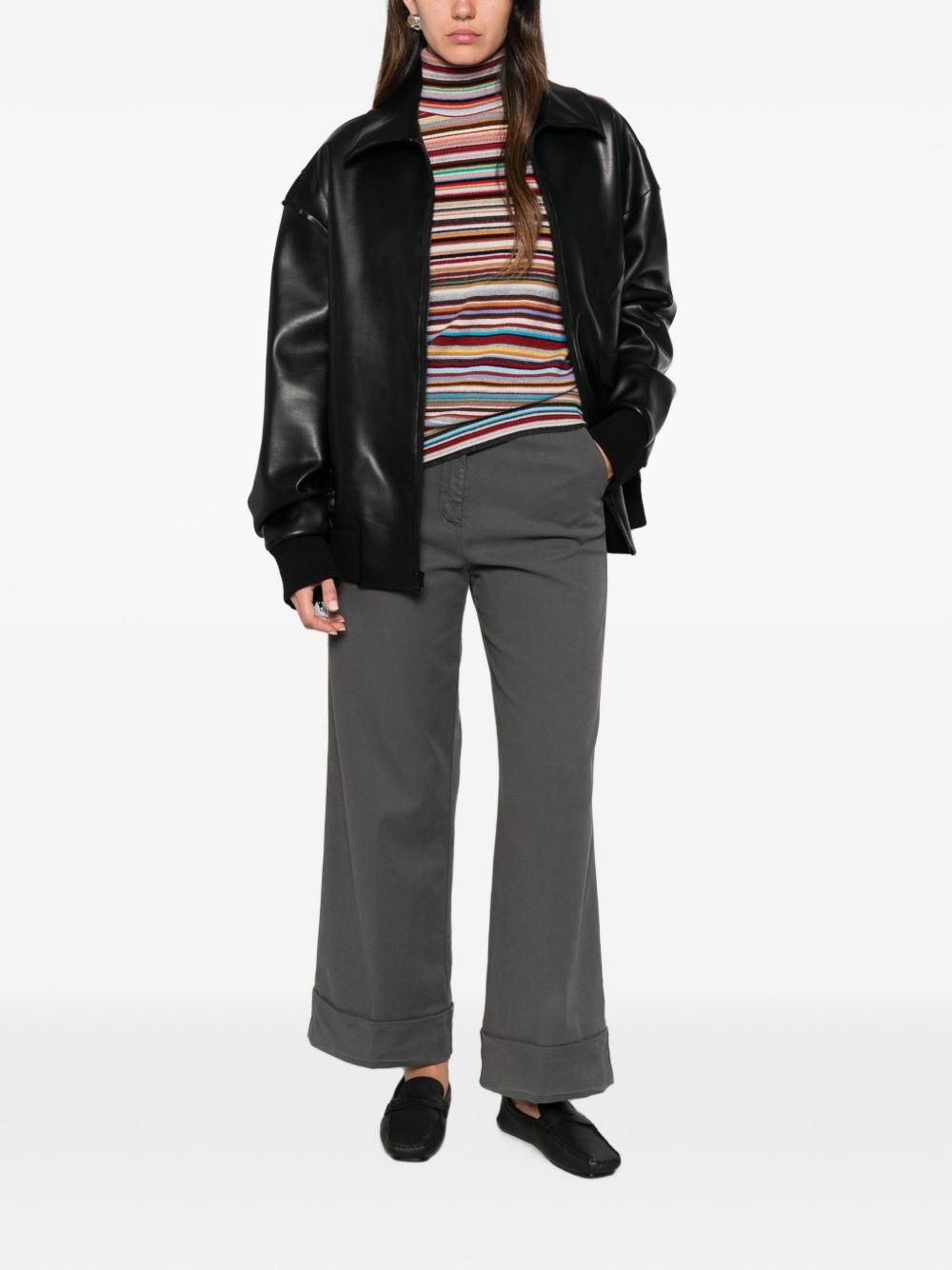 Paul Smith Women Signature Stripe Roll Neck Sweater