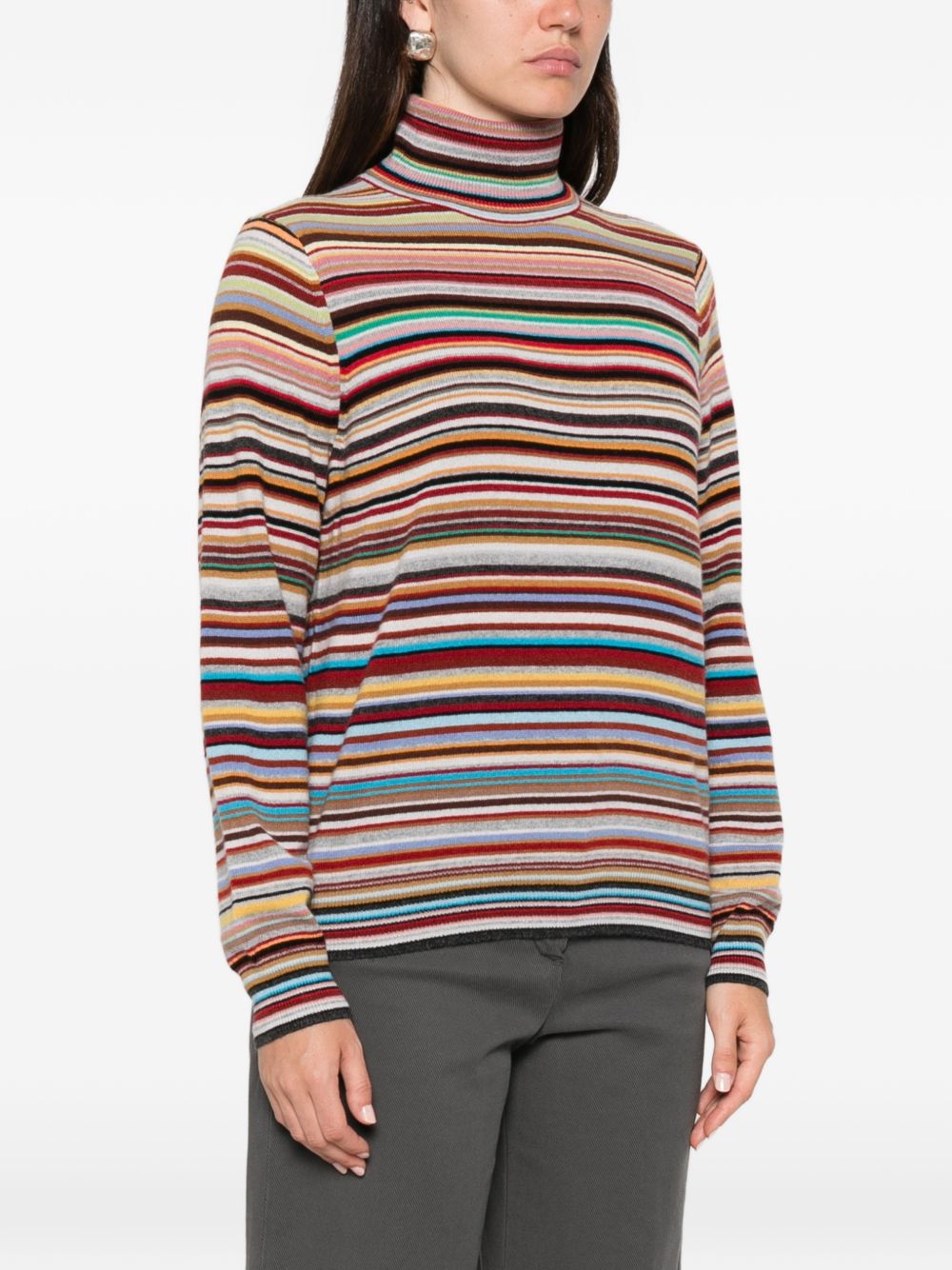 Paul Smith Women Signature Stripe Roll Neck Sweater