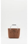Plan C Plan C Women Wool Mini Shopping Bag With Metal Handle