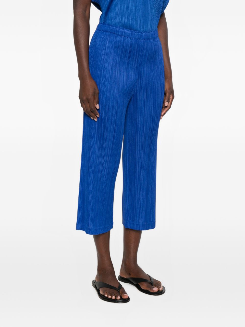 Pleats Please Issey Miyake Women Pleated Wide-Leg Trousers