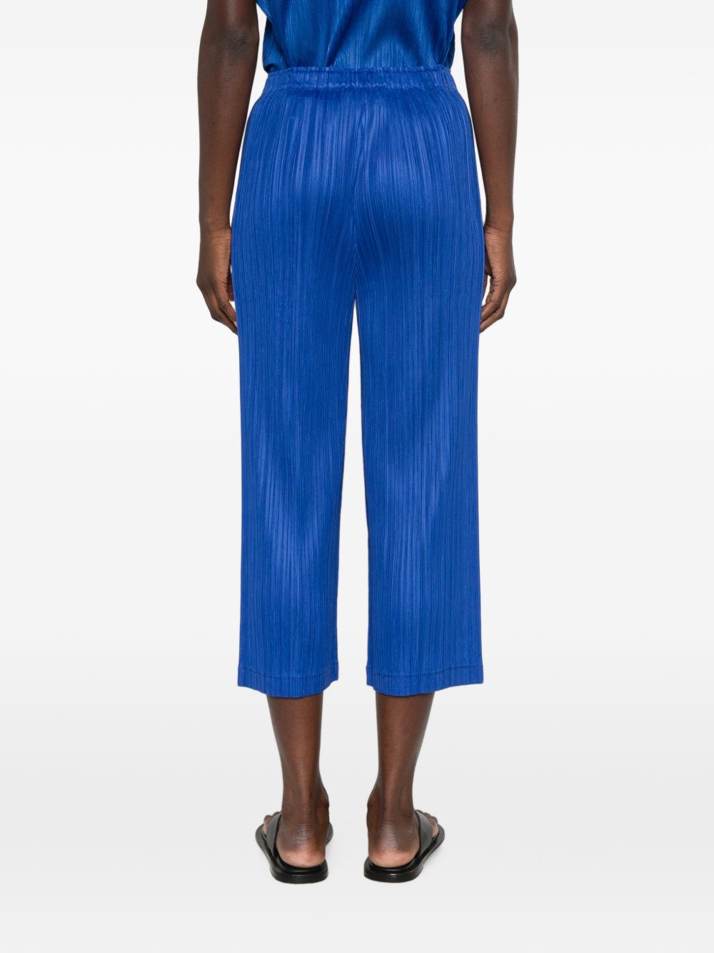 Pleats Please Issey Miyake Women Pleated Wide-Leg Trousers