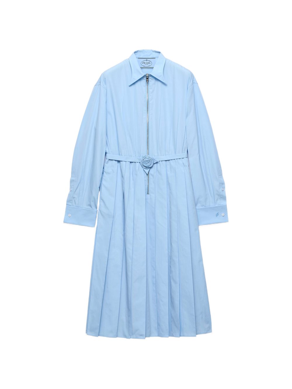 Prada Women Popeline Cotton Midi Dress