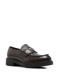 Prada Men Chocolate Leather Loafers