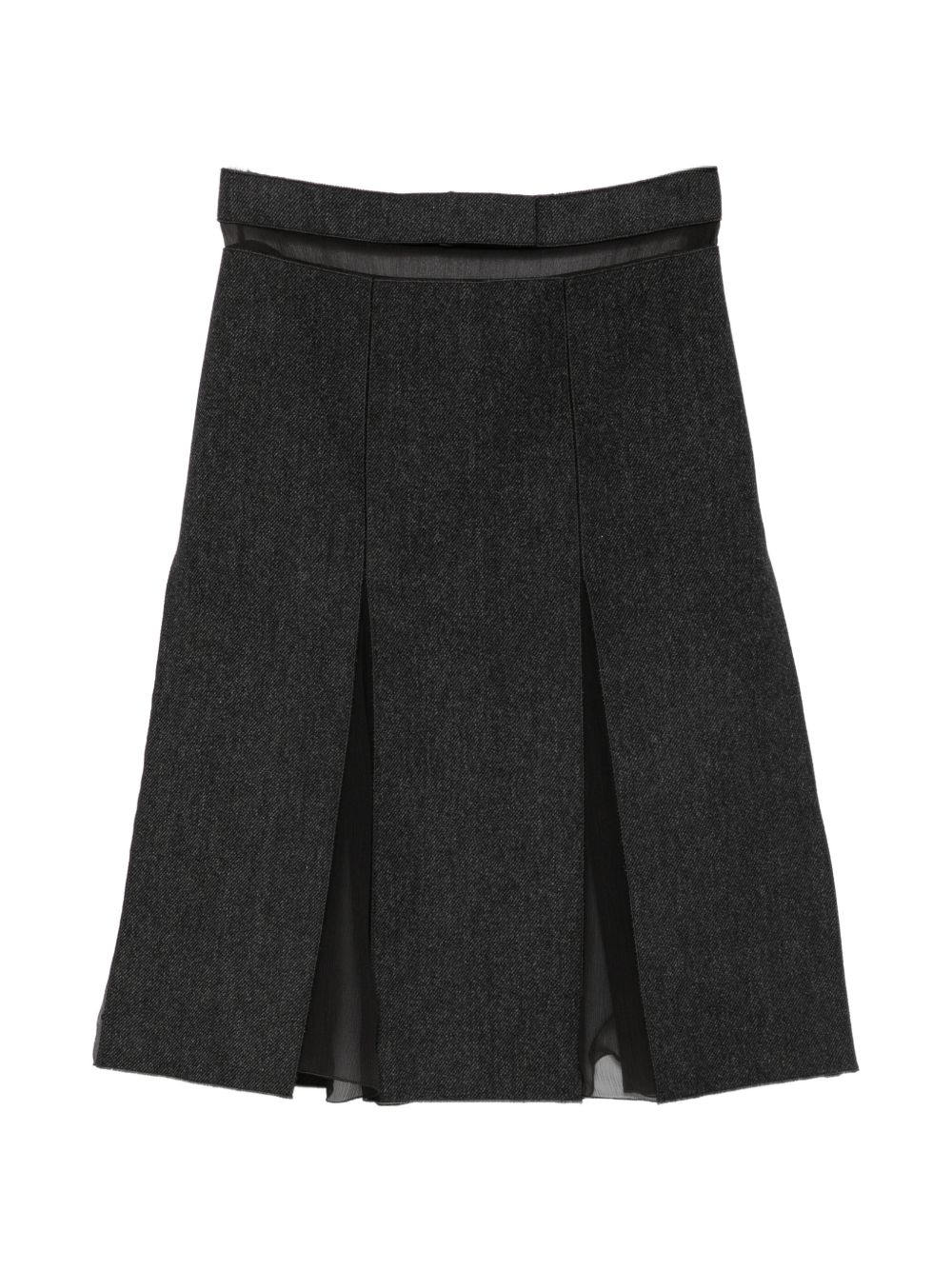 Prada Women Wool Midi Skirt