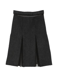Prada Women Wool Midi Skirt