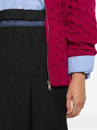Prada Women Wool Midi Skirt