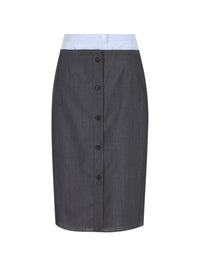 Prada Women Wool Midi Skirt