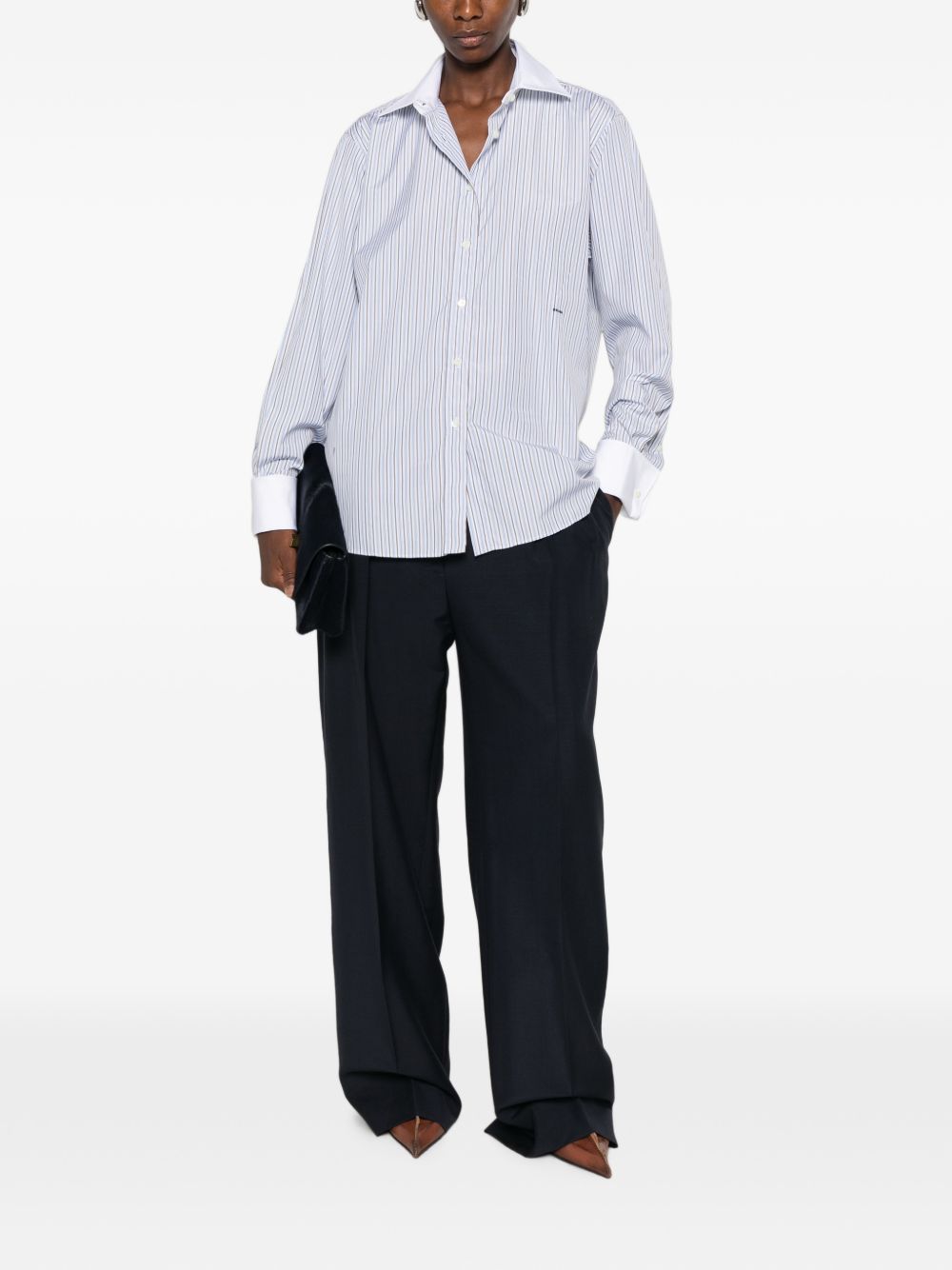 PRADA Prada Women Striped Cotton Shirt