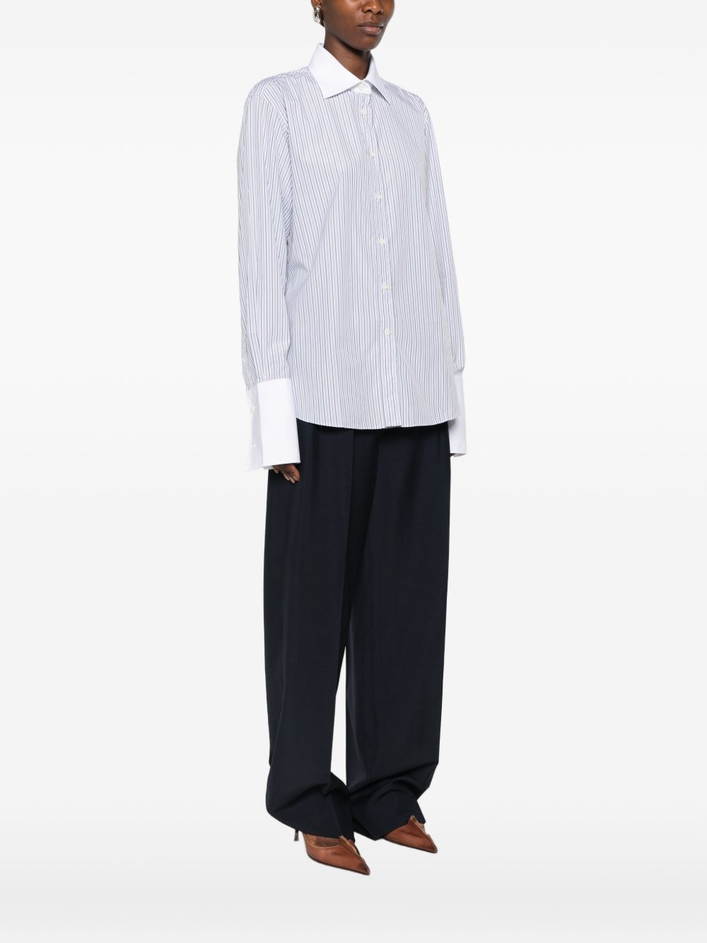 PRADA Prada Women Striped Cotton Shirt