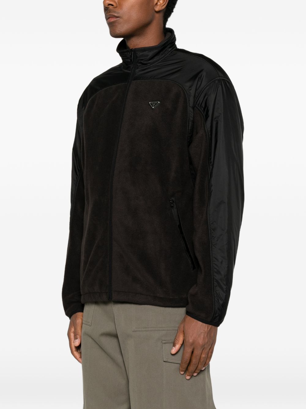 Prada Men Re-Nylon And Fleece Blouson Jacket