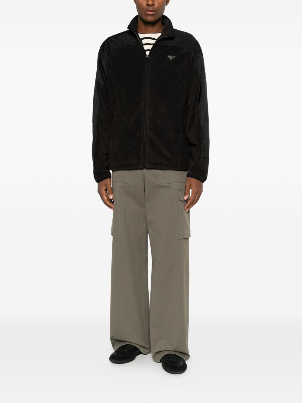 Prada Men Re-Nylon And Fleece Blouson Jacket