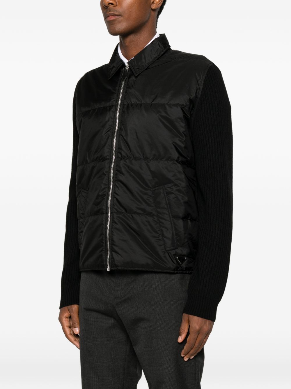 Prada Men Wool And Re-Nylon Cardigan