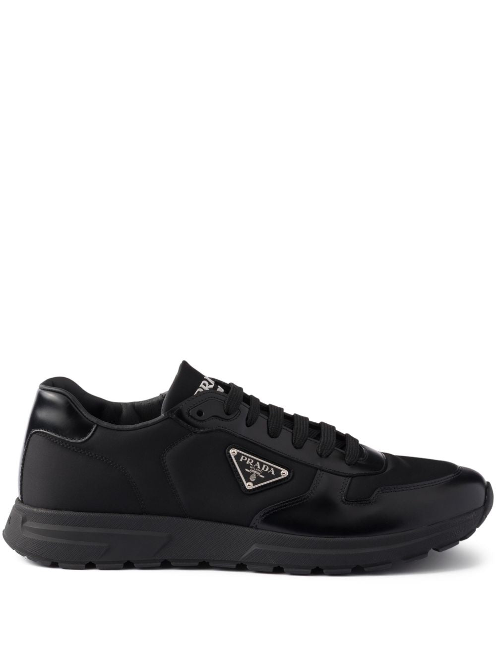 Prada Men Prax 01 Re-Nylon And Leather Sneakers