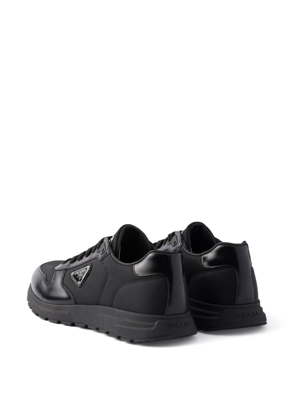 Prada Men Prax 01 Re-Nylon And Leather Sneakers