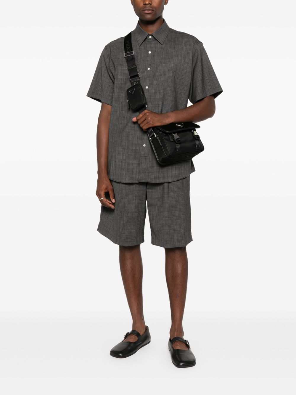 PRADA Prada Men Re-Nylon And Saffiano Crossbody Bag