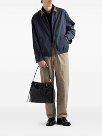 Prada Men Leather Crossbody Bag