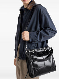Prada Men Leather Crossbody Bag