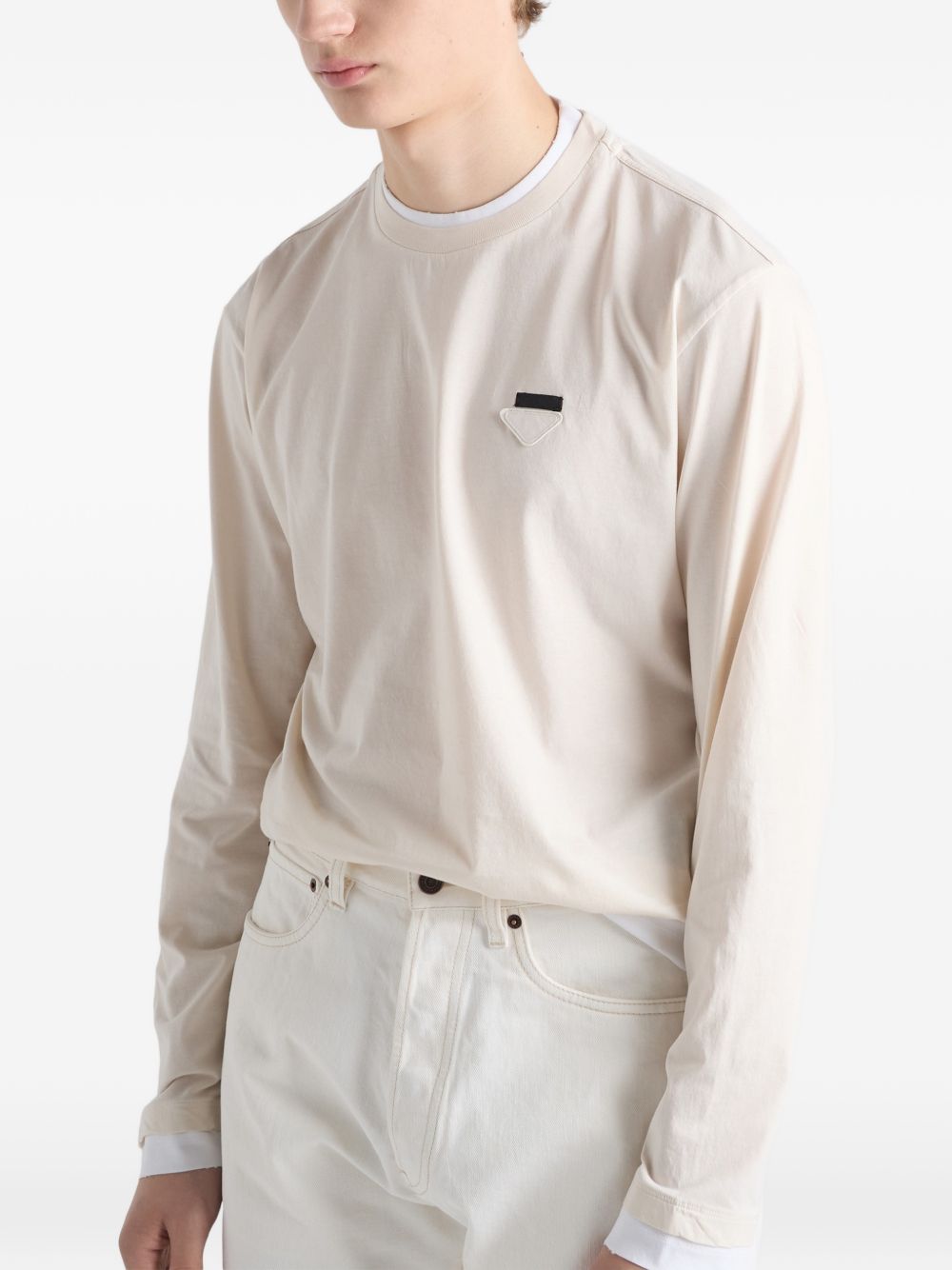 Prada Men Logo Cotton T-Shirt