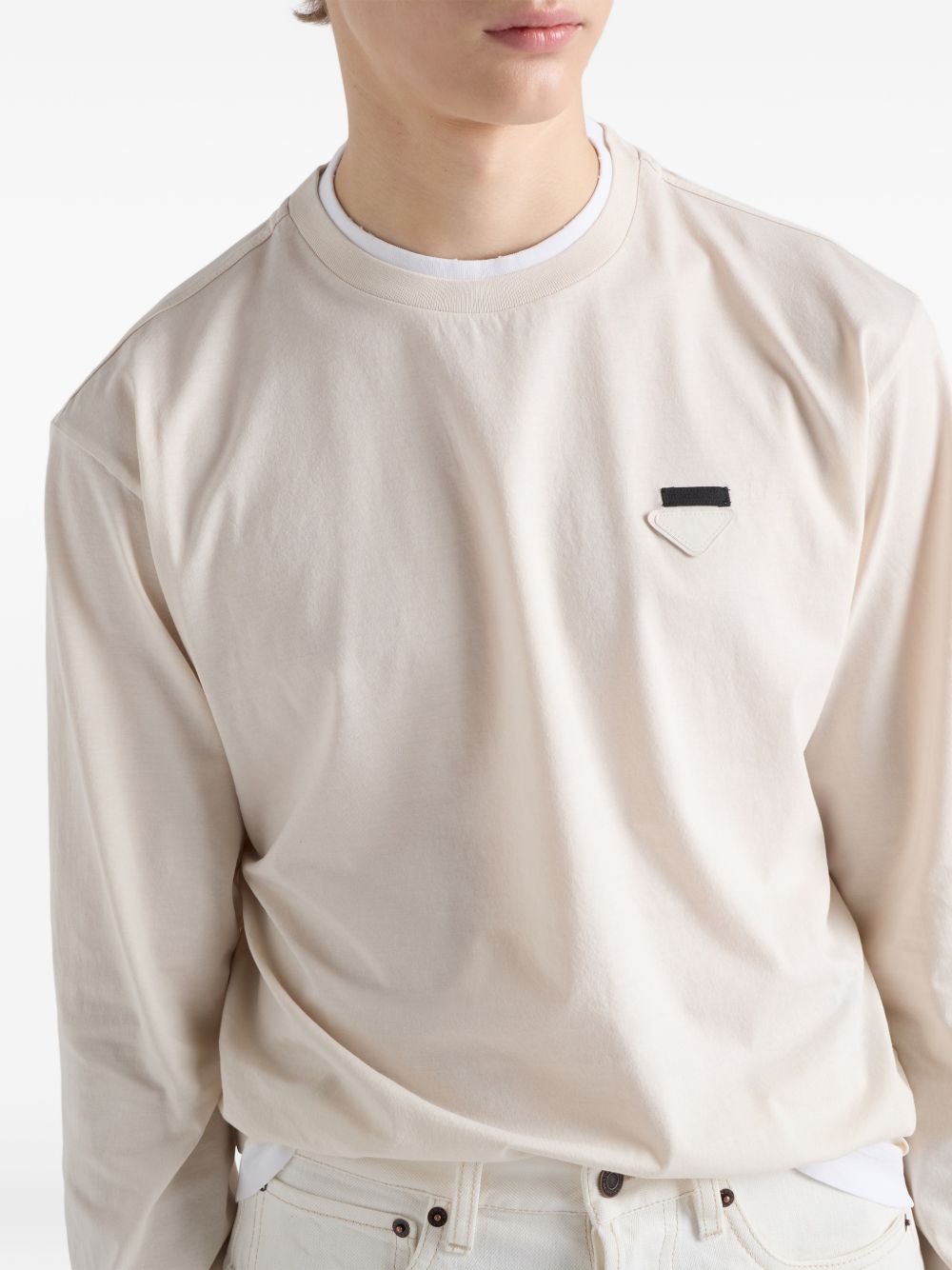 Prada Men Logo Cotton T-Shirt