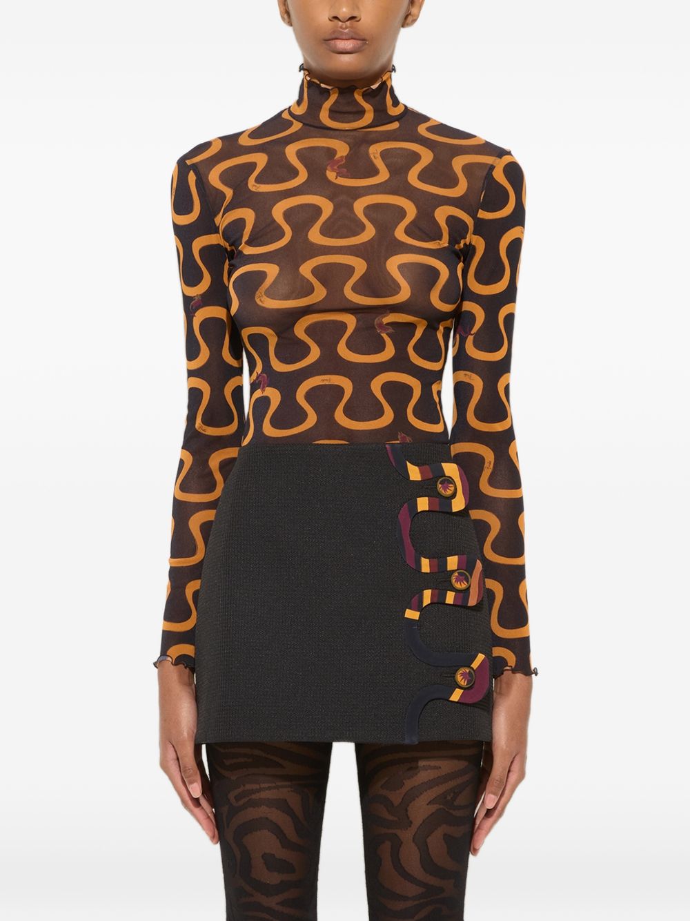 Pucci Women Printed Turtle-Neck Sweater