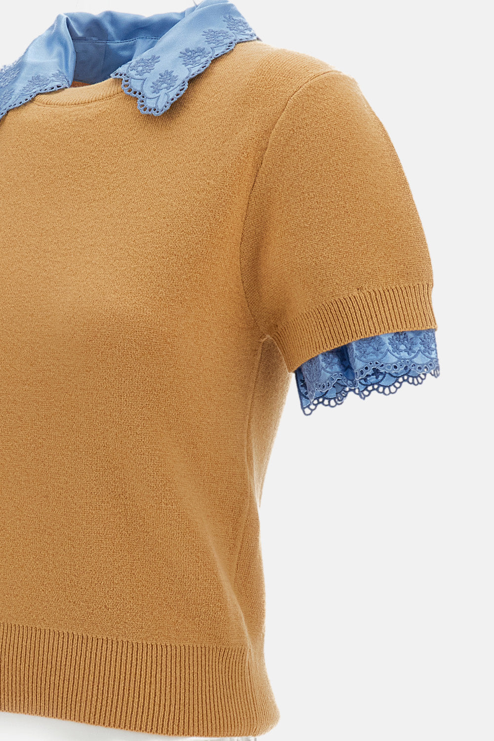 Rabanne Rabanne Women Knitted T-Shirt  With Satin Collar