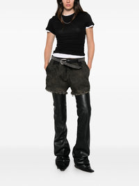 Rick Owens Women Denim Cotton Shorts