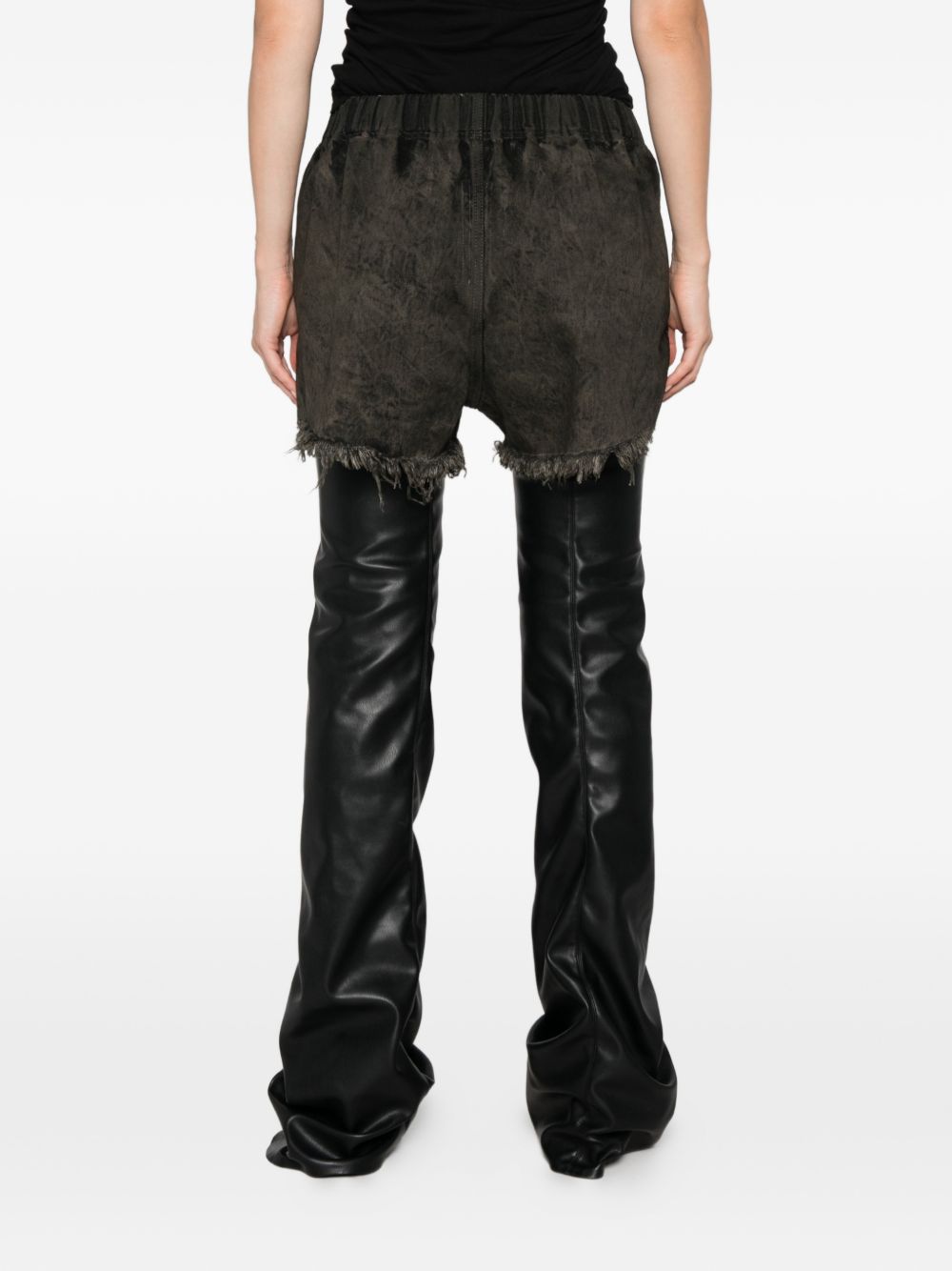 Rick Owens Women Denim Cotton Shorts