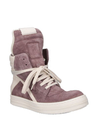 Rick Owens Women Geobasket Leather Sneakers