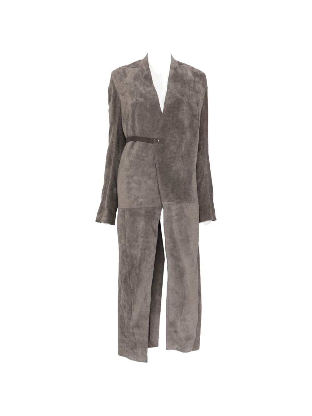 Rick Owens Women Leather Long Coat