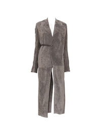 Rick Owens Women Leather Long Coat