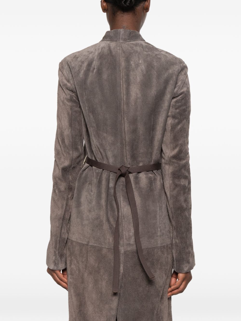 Rick Owens Women Leather Long Coat