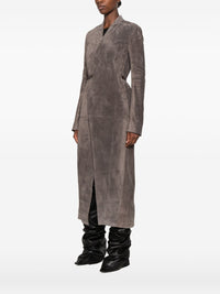Rick Owens Women Leather Long Coat